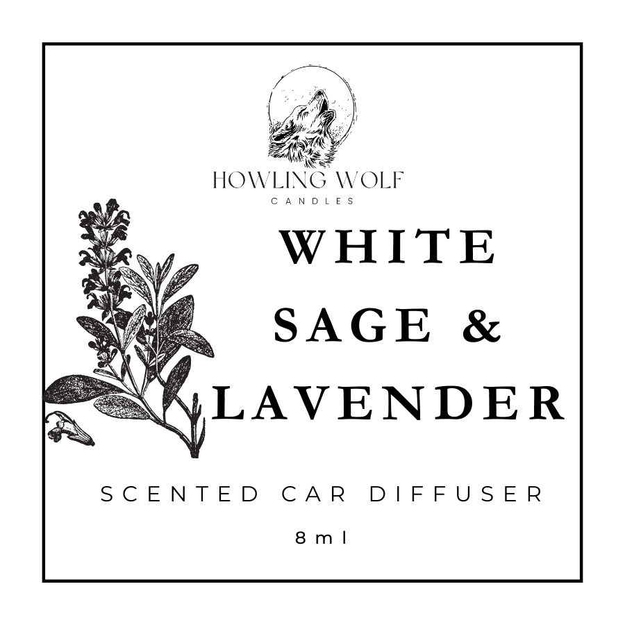 White Sage & Lavender Car Diffuser